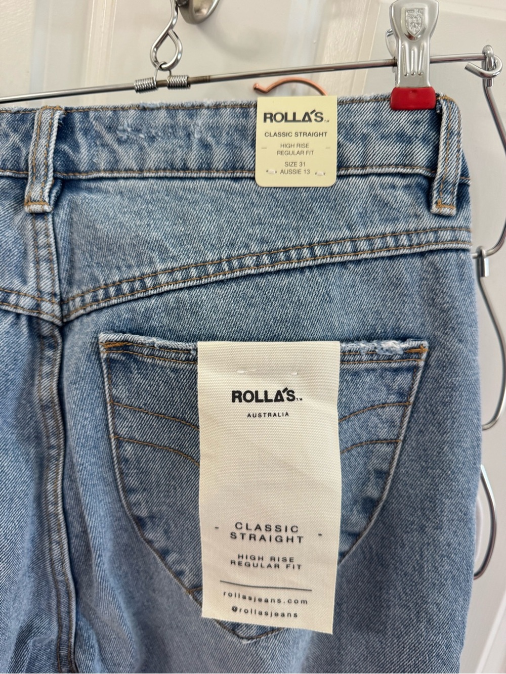 Rolla’s Classic Straight High Rise Jean